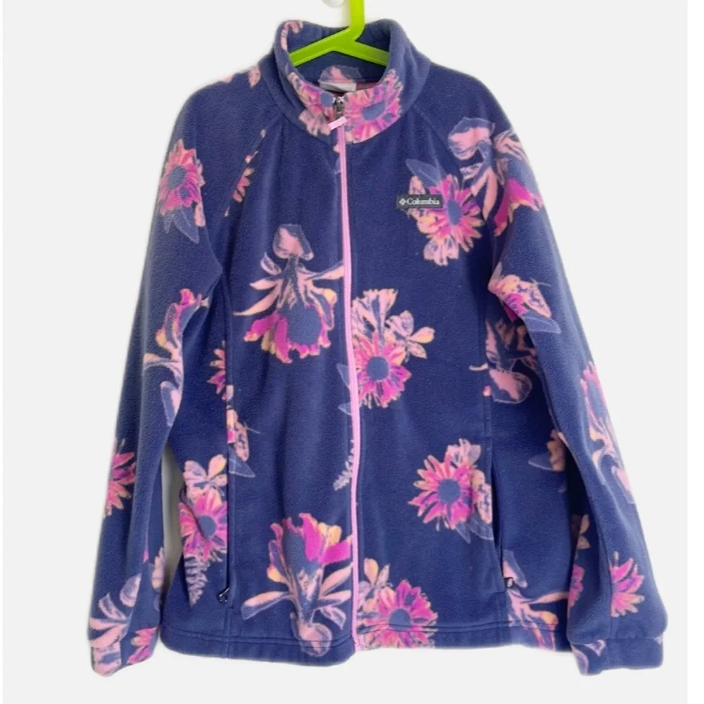 Columbia Castle Dale floral full zip fleece XL
